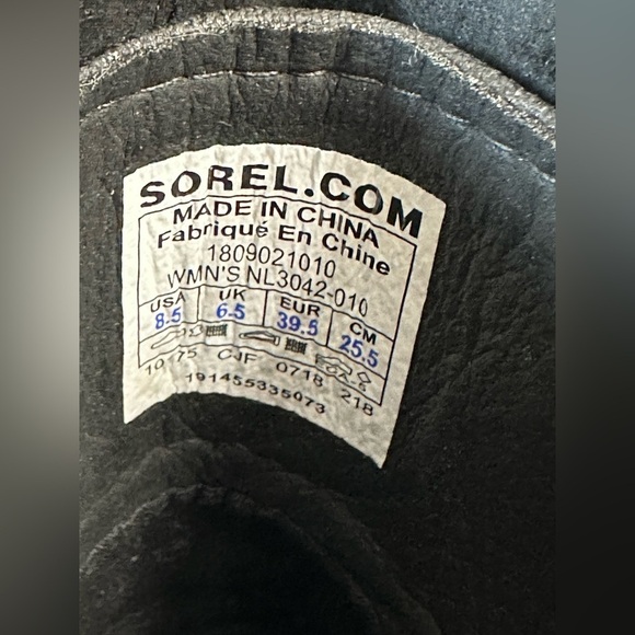 Sorrel women’s 8.5 3042-010 black boots - Picture 2 of 9